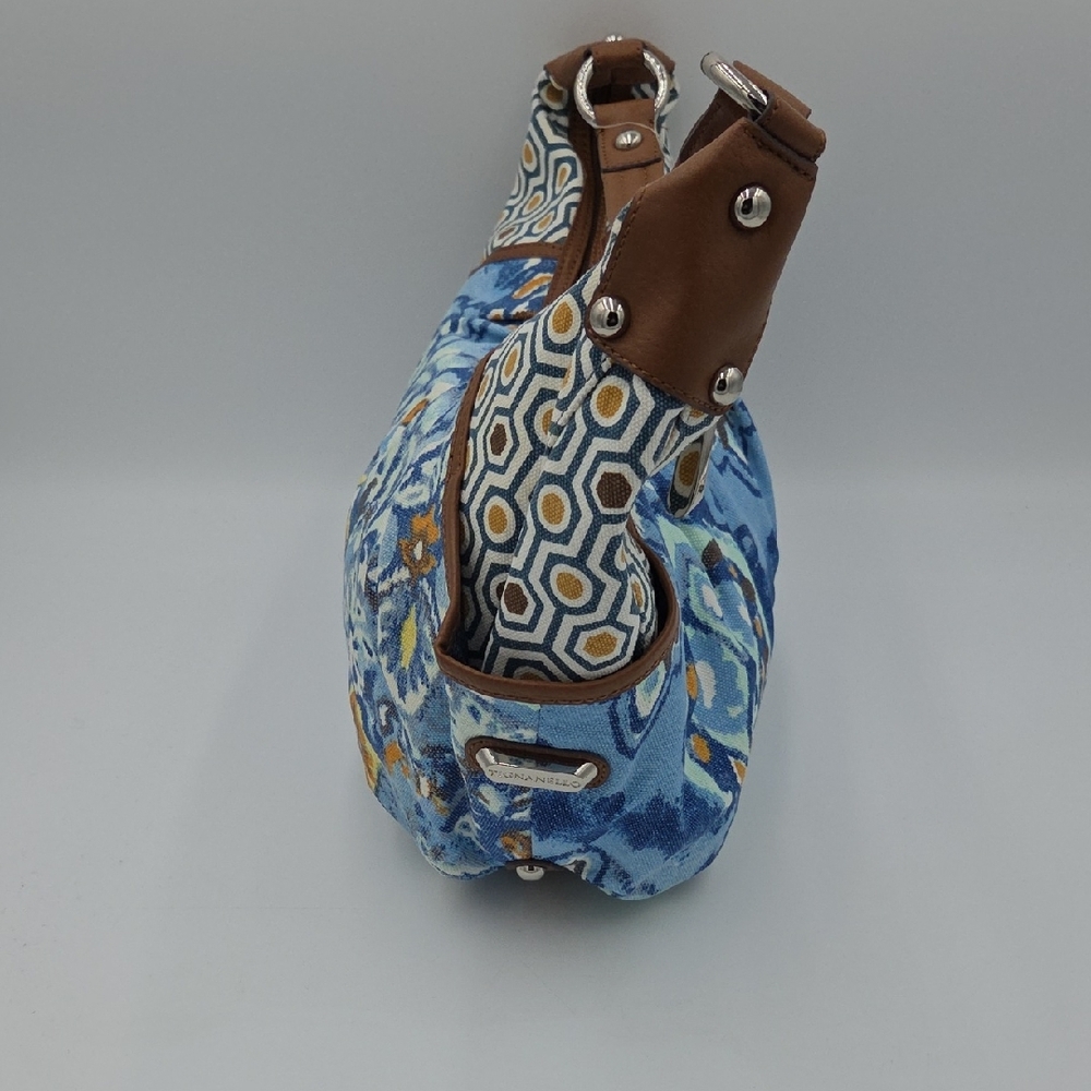 Blue and Brown Patterned Women's Bag - Picture 2 of 6